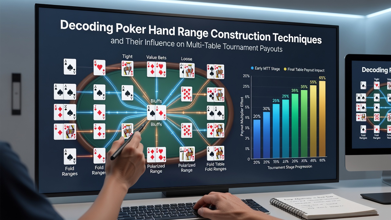 Tournament payout board displayed at a poker event showing prize distribution and player counts