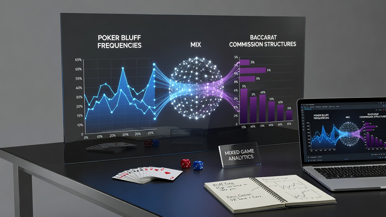 Data visualization of player flow between poker and baccarat tables