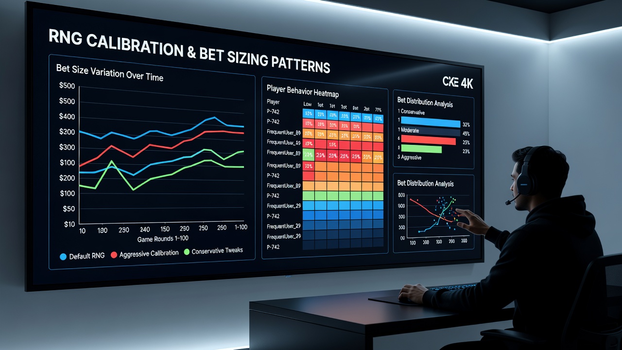 Mid-tier casino digital craps terminal with players adjusting wager sizes during calibrated RNG sessions